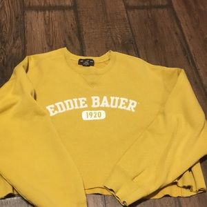 Oversized Eddie Bauer cropped sweater